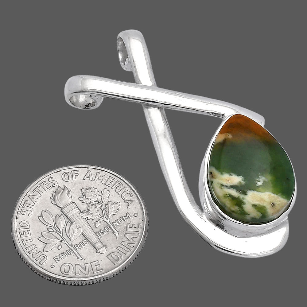 Natural Chrome Chalcedony Pendant P-1596 SDP146588