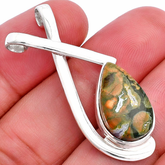 Natural Bamboo Jasper Pendant P-1596 SDP146624