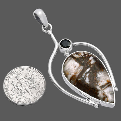 Natural Stick Agate & Black Onyx Pendant P-1250 SDP146653