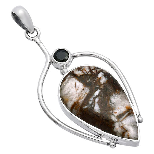 Natural Stick Agate & Black Onyx Pendant P-1250 SDP146653