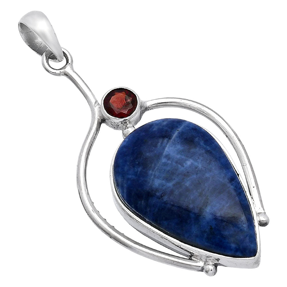 Natural Sodalite & Garnet Pendant P-1250 SDP146657