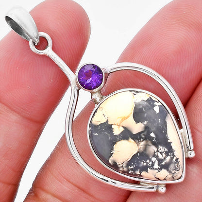 Natural Maligano Jasper & Amethyst Pendant P-1250 SDP146674