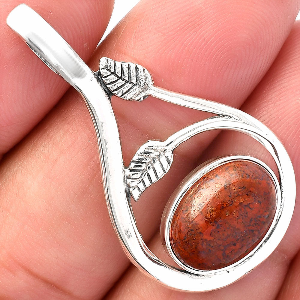 Natural Red Moss Agate Pendant P-1435 SDP146725