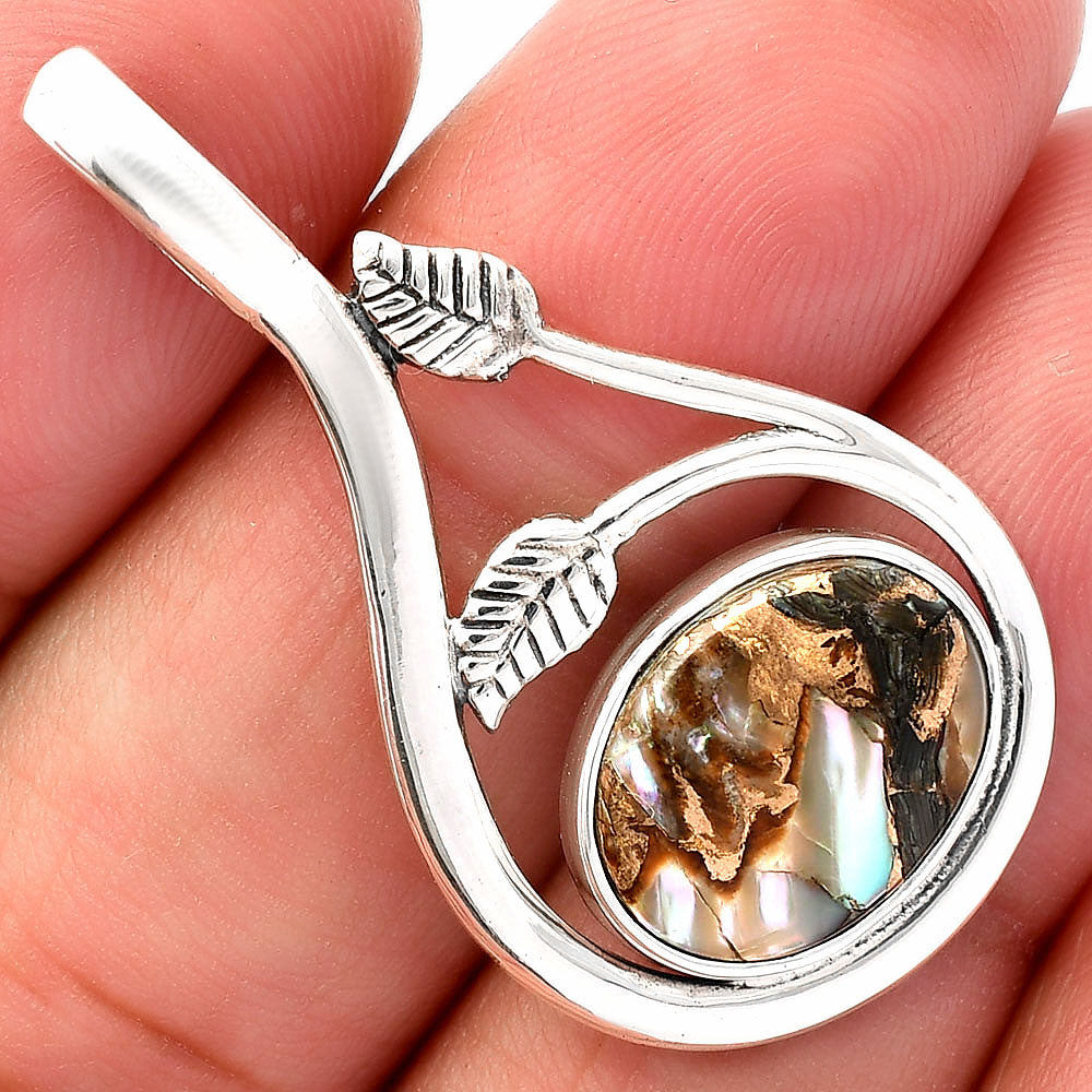 Natural Copper Abalone Shell Pendant P-1435 SDP146729