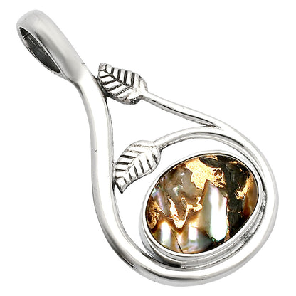 Natural Copper Abalone Shell Pendant P-1435 SDP146729