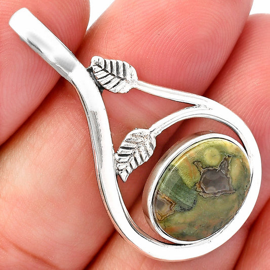 Natural Rhyolite - Rainforest Jasper Pendant P-1435 SDP146735
