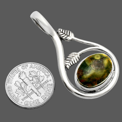Natural Rhyolite - Rainforest Jasper Pendant P-1435 SDP146735