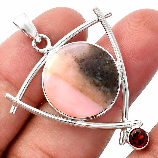 Natural Rhodonite & Amethyst Pendant P-1499 SDP146784