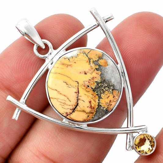 Maligano Jasper - Indonesia & Citrine Pendant P-1499 SDP146785