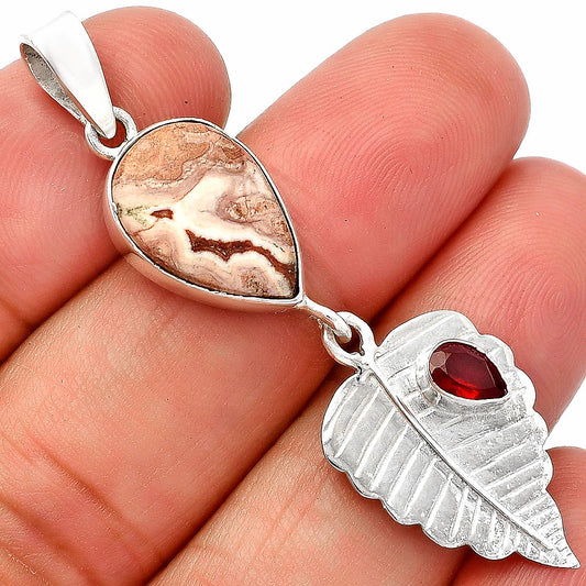 Rosetta Picture Jasper & Garnet Pendant P-1539 SDP146840