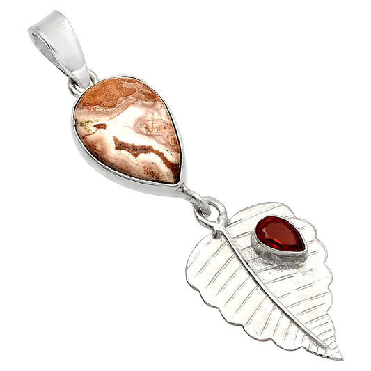 Rosetta Picture Jasper & Garnet Pendant P-1539 SDP146840