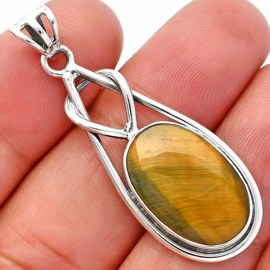 Natural Blue Tiger Eye Pendant P-1008 SDP146852