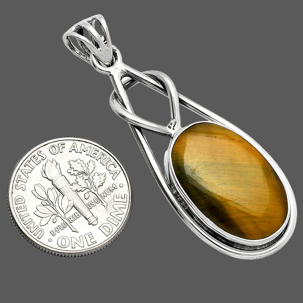 Natural Blue Tiger Eye Pendant P-1008 SDP146852