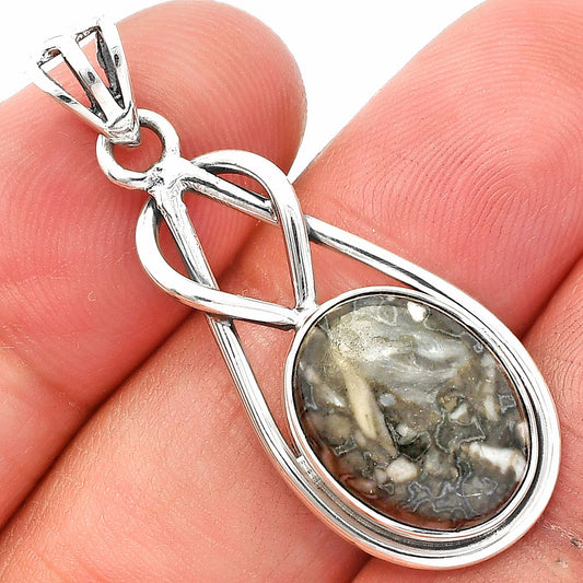 Natural Mexican Cabbing Fossil Pendant P-1008 SDP146855