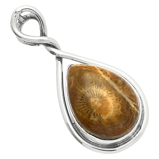 Natural Flower Fossil Coral Pendant P-1017 SDP146915
