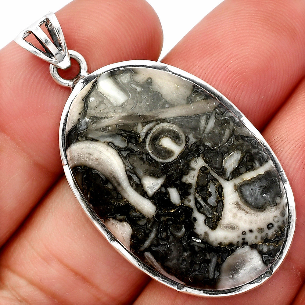 Natural Mexican Cabbing Fossil Pendant P-1310 SDP146962