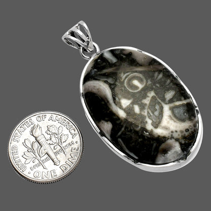 Natural Mexican Cabbing Fossil Pendant P-1310 SDP146962