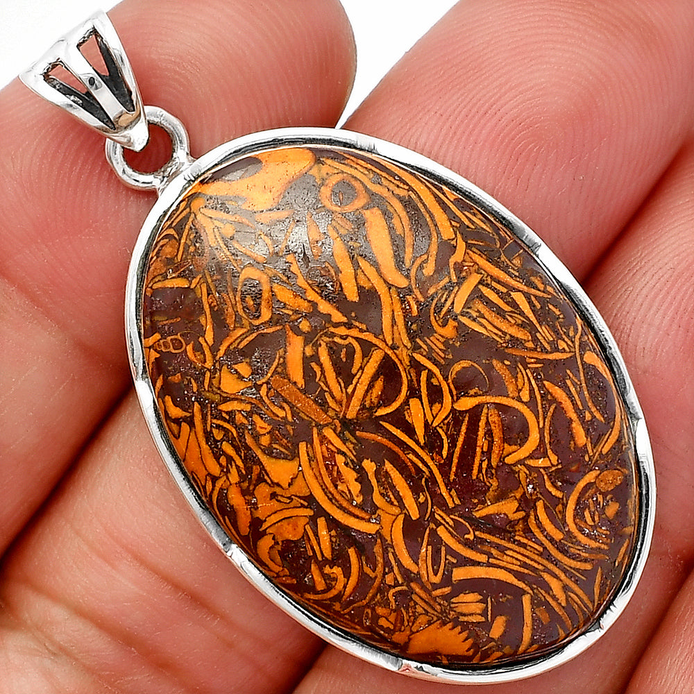 Natural Coquina Fossil Jasper - India Pendant P-1310 SDP146973
