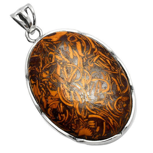 Natural Coquina Fossil Jasper - India Pendant P-1310 SDP146973