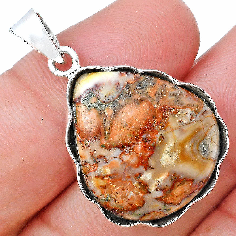Natural Rosetta Picture Jasper Pendant P-1555 SDP147130