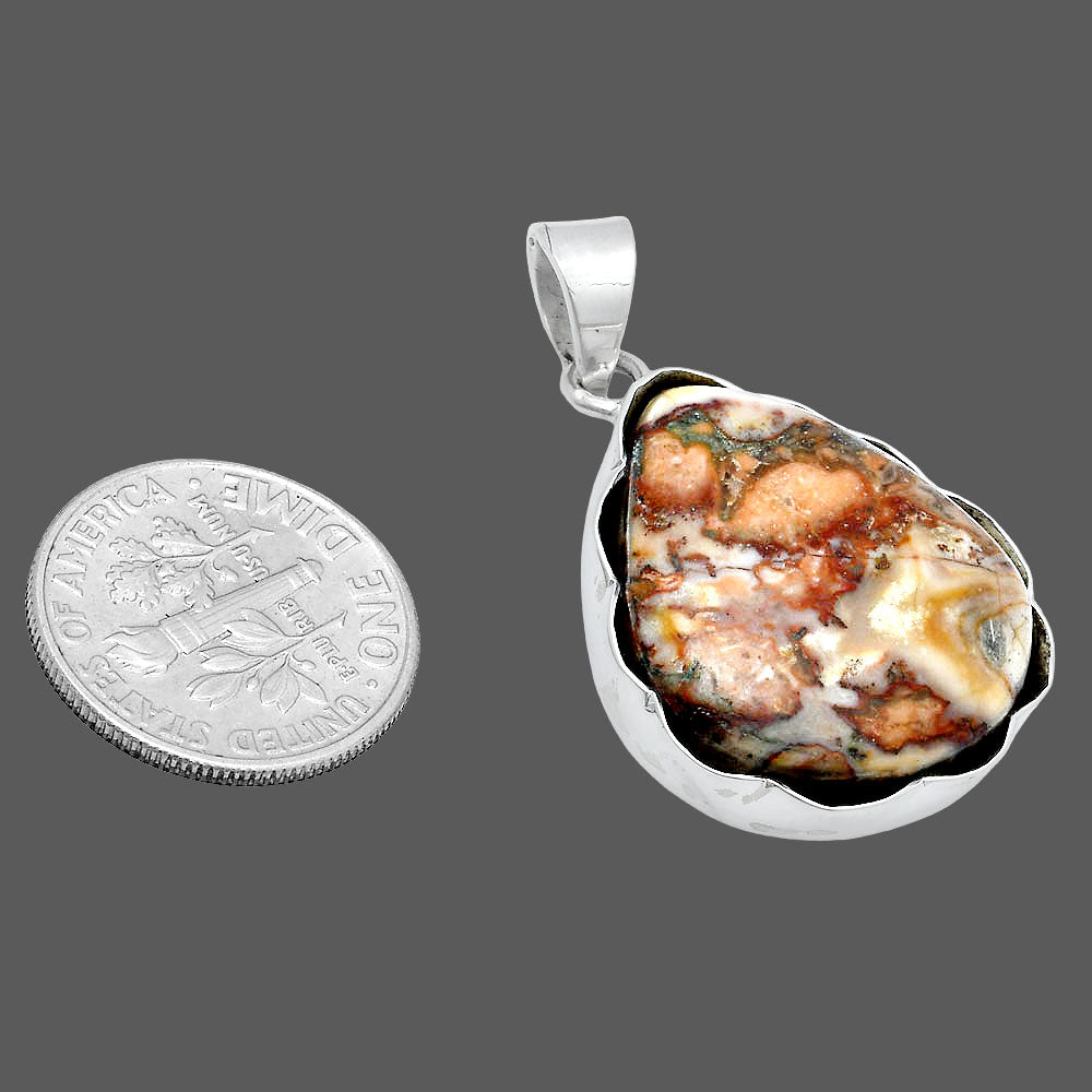 Natural Rosetta Picture Jasper Pendant P-1555 SDP147130