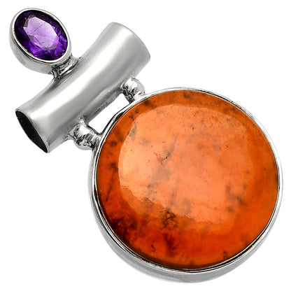 Garnet Cab - Madagascar & Amethyst Pendant P-1279 SDP147153