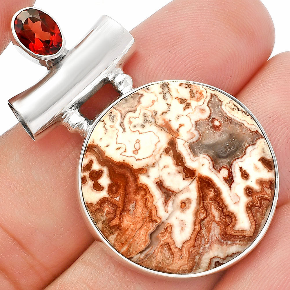 Rosetta Picture Jasper & Garnet Pendant P-1279 SDP147168