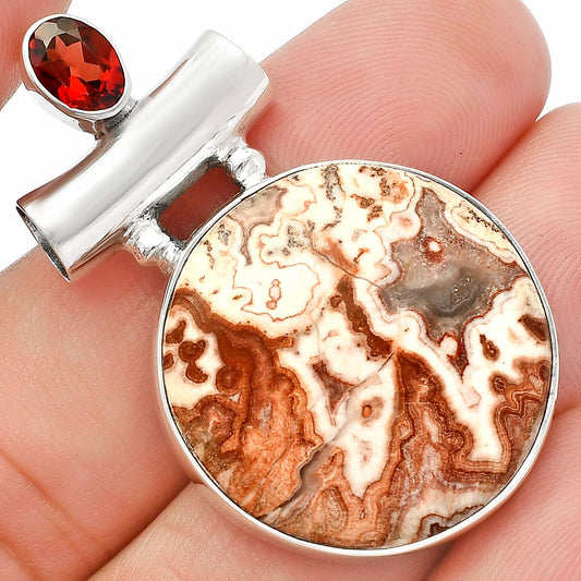 Rosetta Picture Jasper & Garnet Pendant P-1279 SDP147168