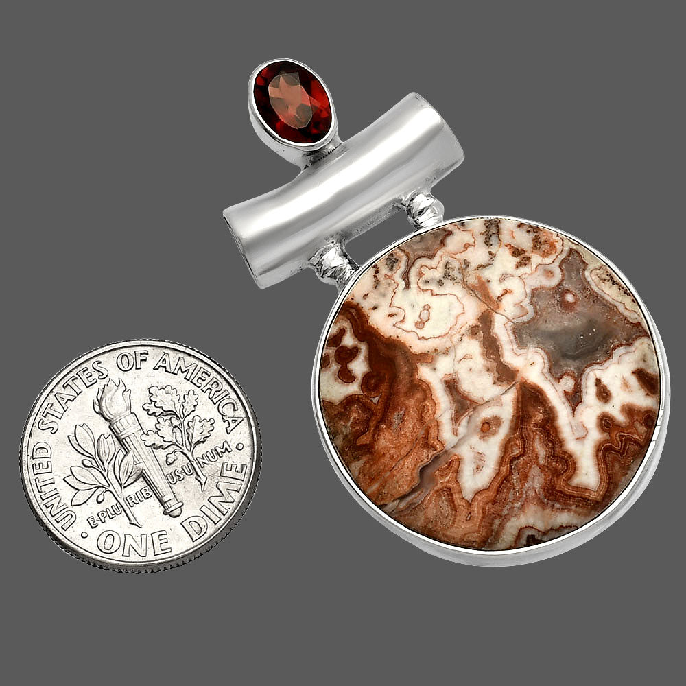 Rosetta Picture Jasper & Garnet Pendant P-1279 SDP147168