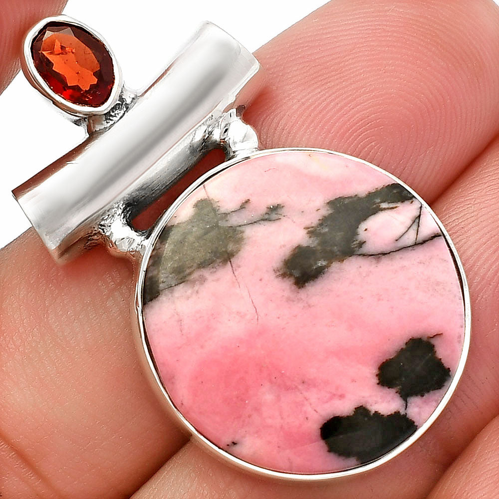 Natural Rhodonite & Garnet Pendant P-1279 SDP147172
