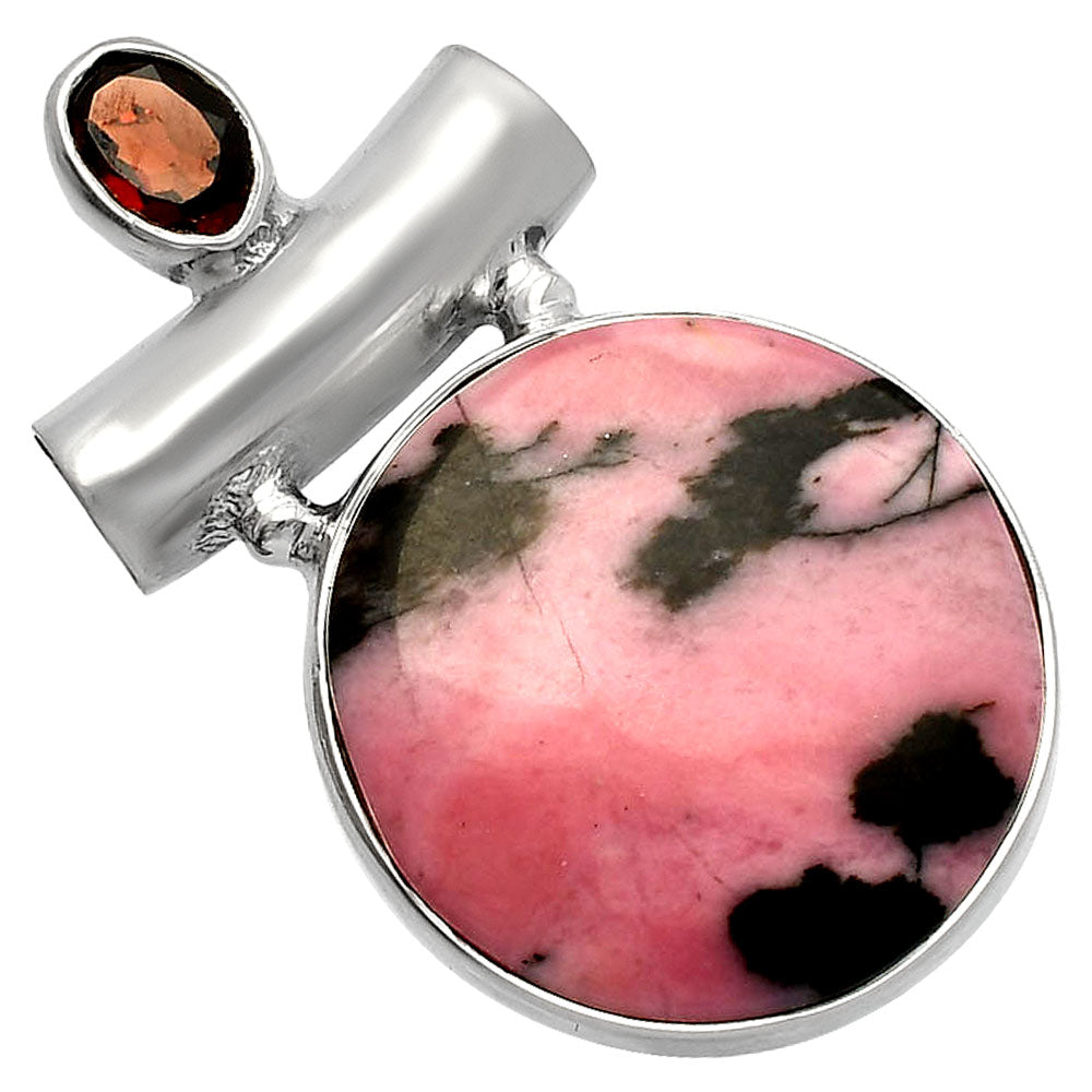 Natural Rhodonite & Garnet Pendant P-1279 SDP147172