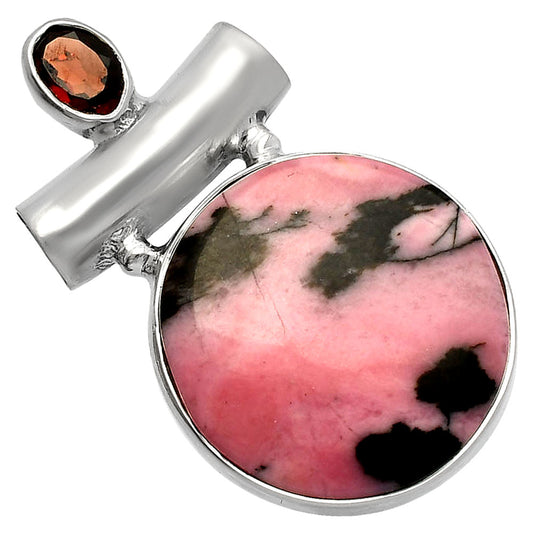 Natural Rhodonite & Garnet Pendant P-1279 SDP147172