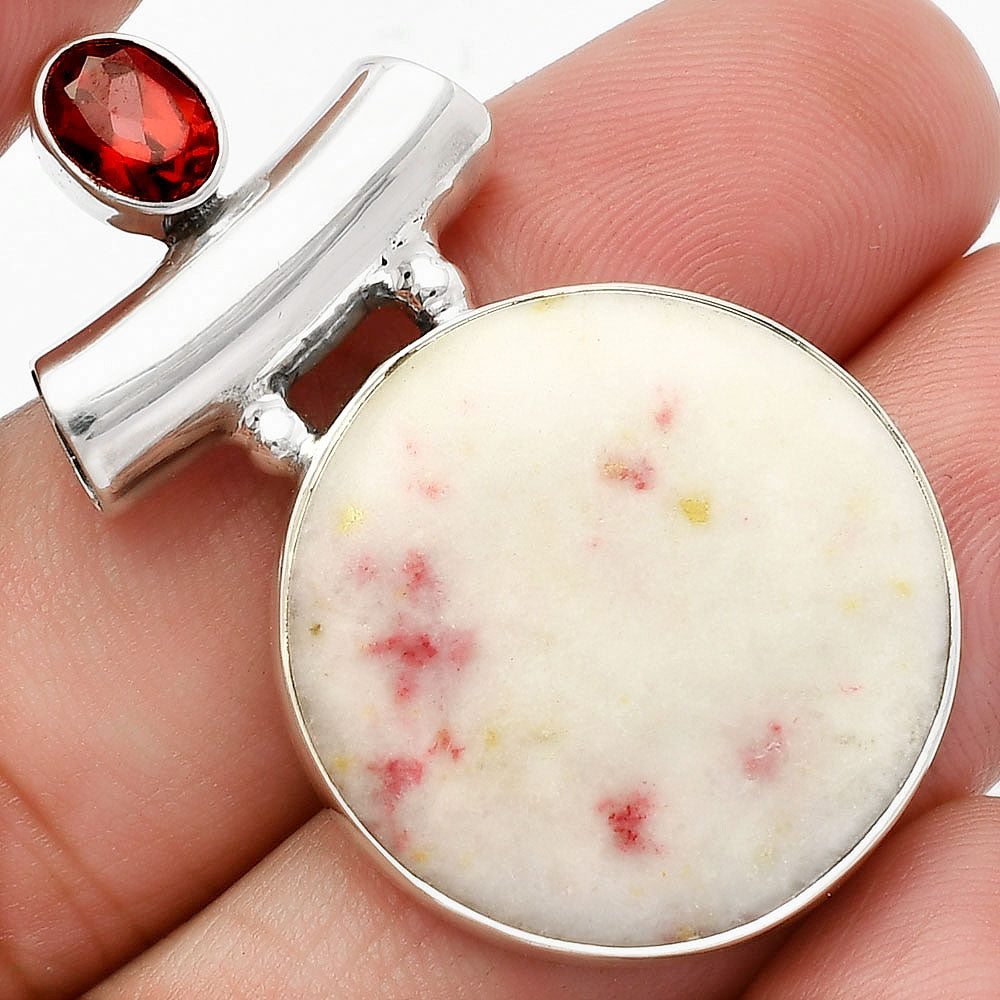 Natural Cinnabar & Garnet Pendant P-1279 SDP147177