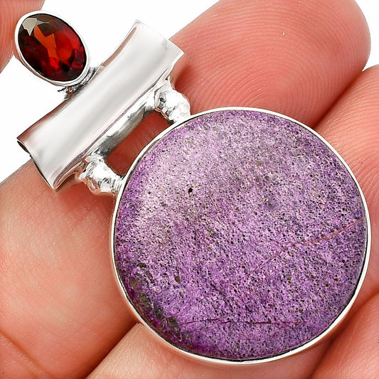 Purpurite - South Africa & Garnet Pendant P-1279 SDP147181