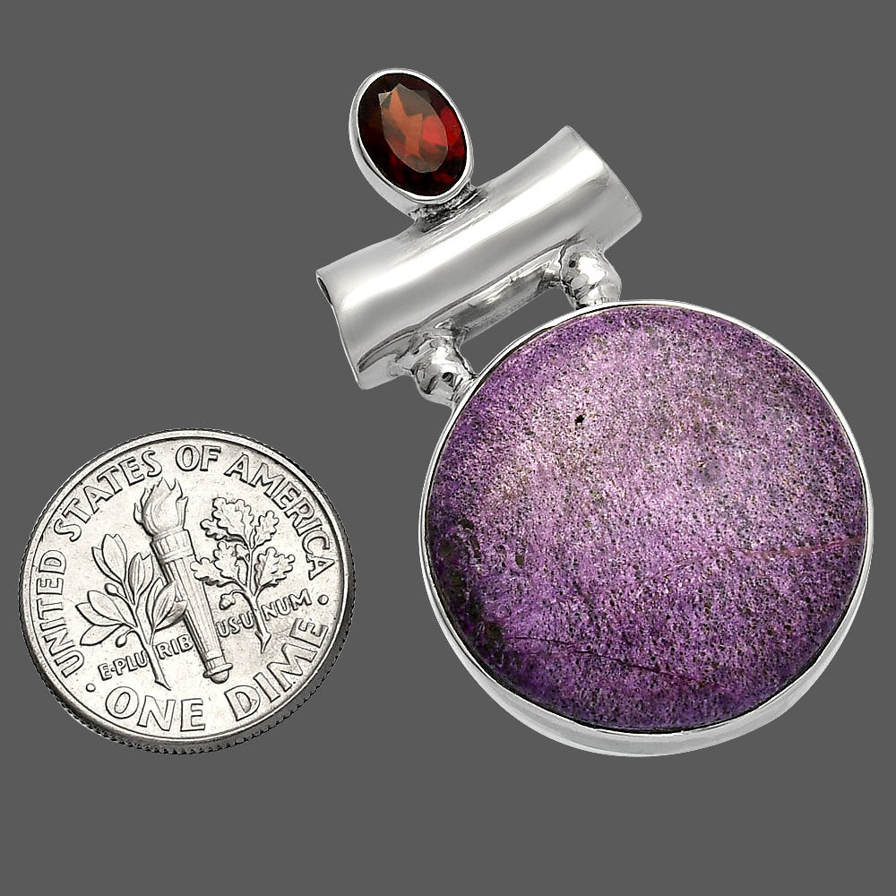 Purpurite - South Africa & Garnet Pendant P-1279 SDP147181