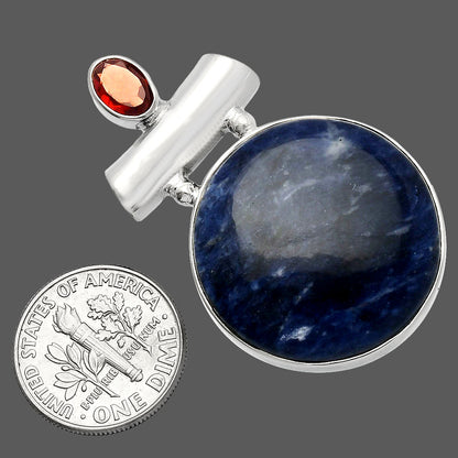 Natural Sodalite & Garnet Pendant P-1279 SDP147191