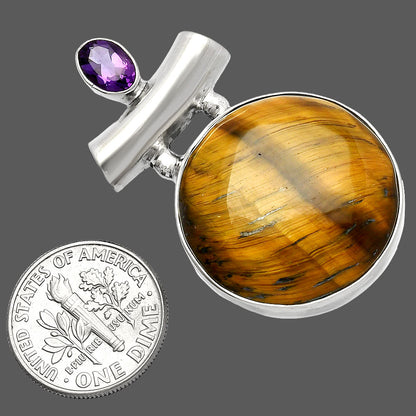 Tiger Eye - Africa & Amethyst Pendant P-1279 SDP147196