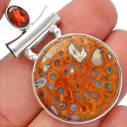 Rare Cady Mountain Agate & Garnet Pendant P-1279 SDP147197