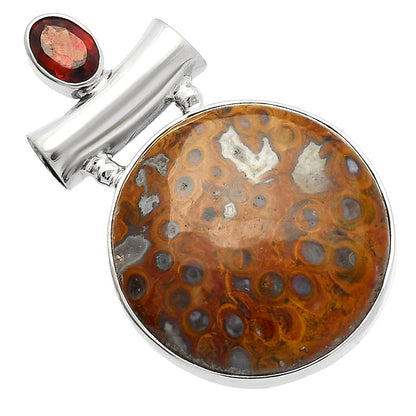 Rare Cady Mountain Agate & Garnet Pendant P-1279 SDP147197