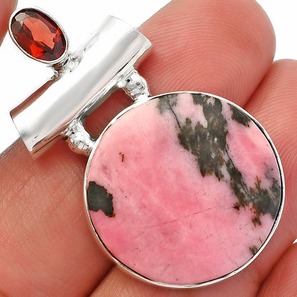 Natural Rhodonite & Garnet Pendant P-1279 SDP147198
