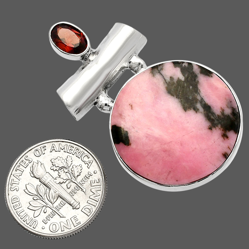 Natural Rhodonite & Garnet Pendant P-1279 SDP147198
