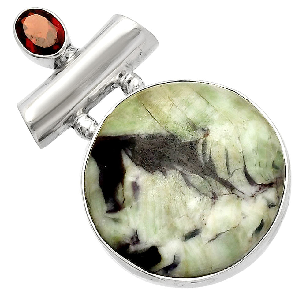 Kammererite - Finland & Garnet Pendant P-1279 SDP147207