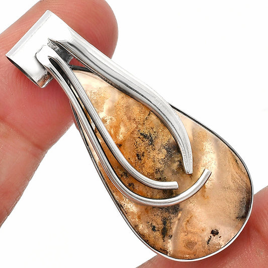 Natural Rose Plume Agate Pendant P-1252 SDP147216