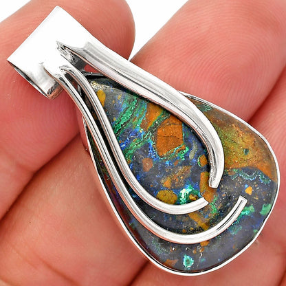 Natural Azurite In Chrysocolla Pendant P-1252 SDP147220