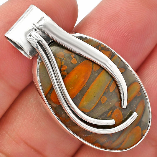 Natural Bamboo Jasper Pendant P-1252 SDP147247