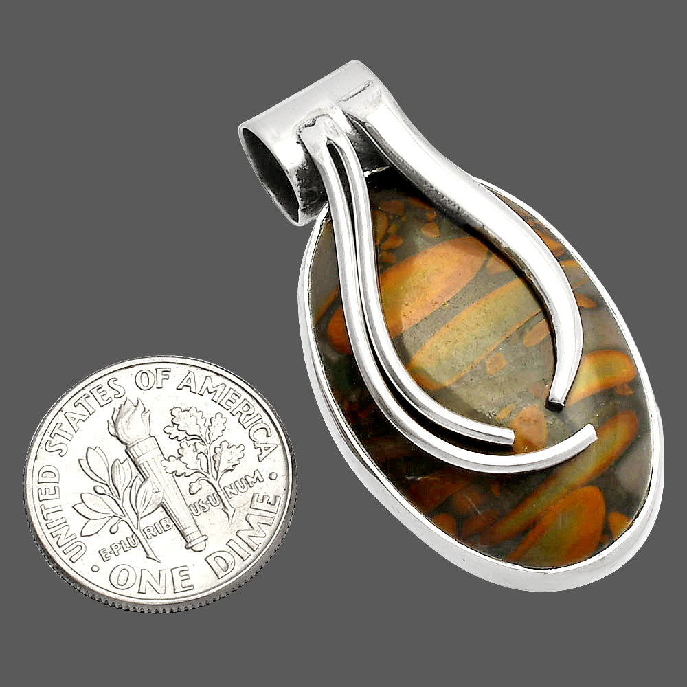 Natural Bamboo Jasper Pendant P-1252 SDP147247