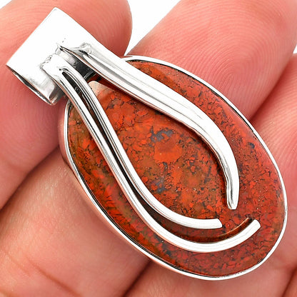 Natural Red Moss Agate Pendant P-1252 SDP147249