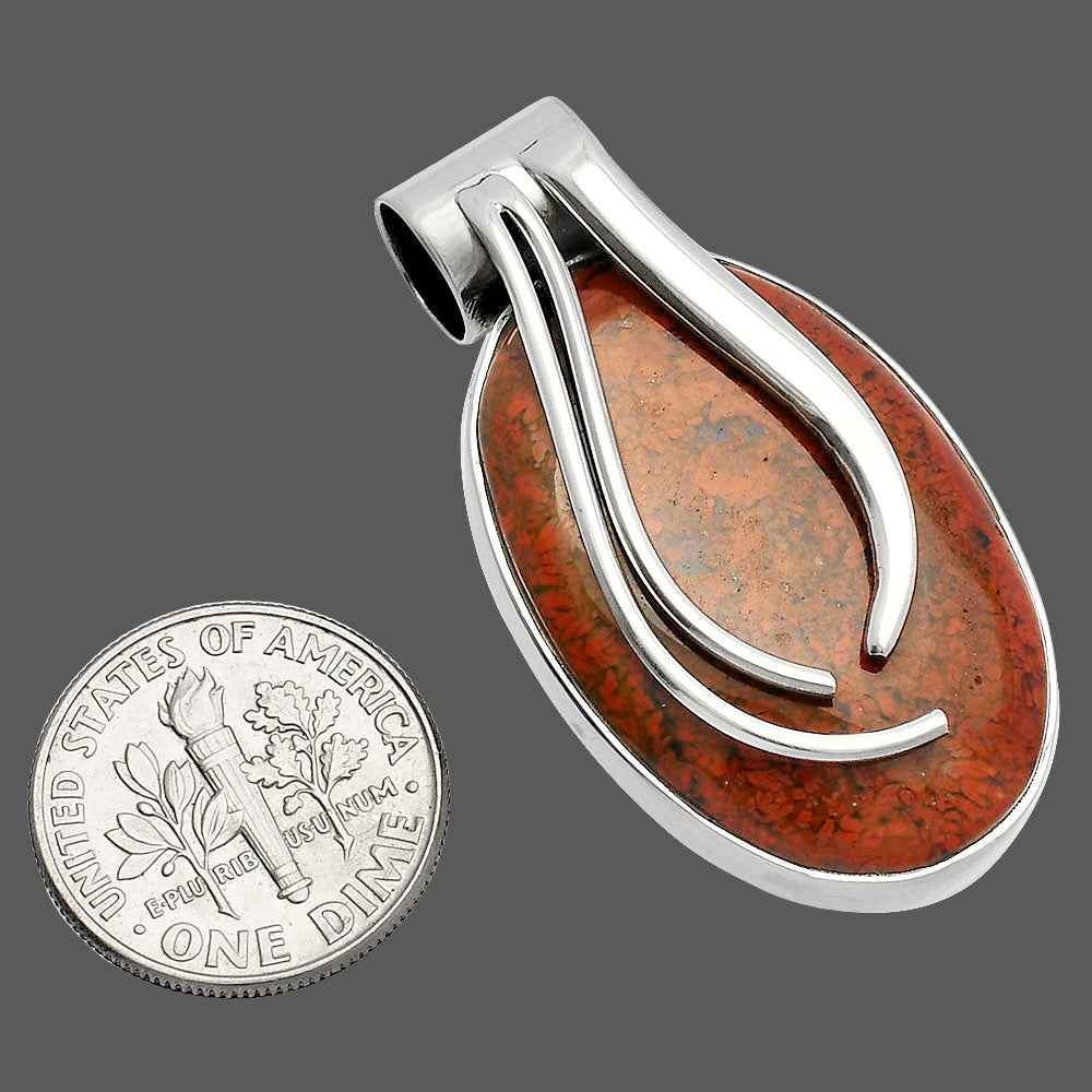 Natural Red Moss Agate Pendant P-1252 SDP147249