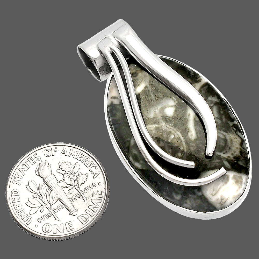 Natural Mexican Cabbing Fossil Pendant P-1252 SDP147251