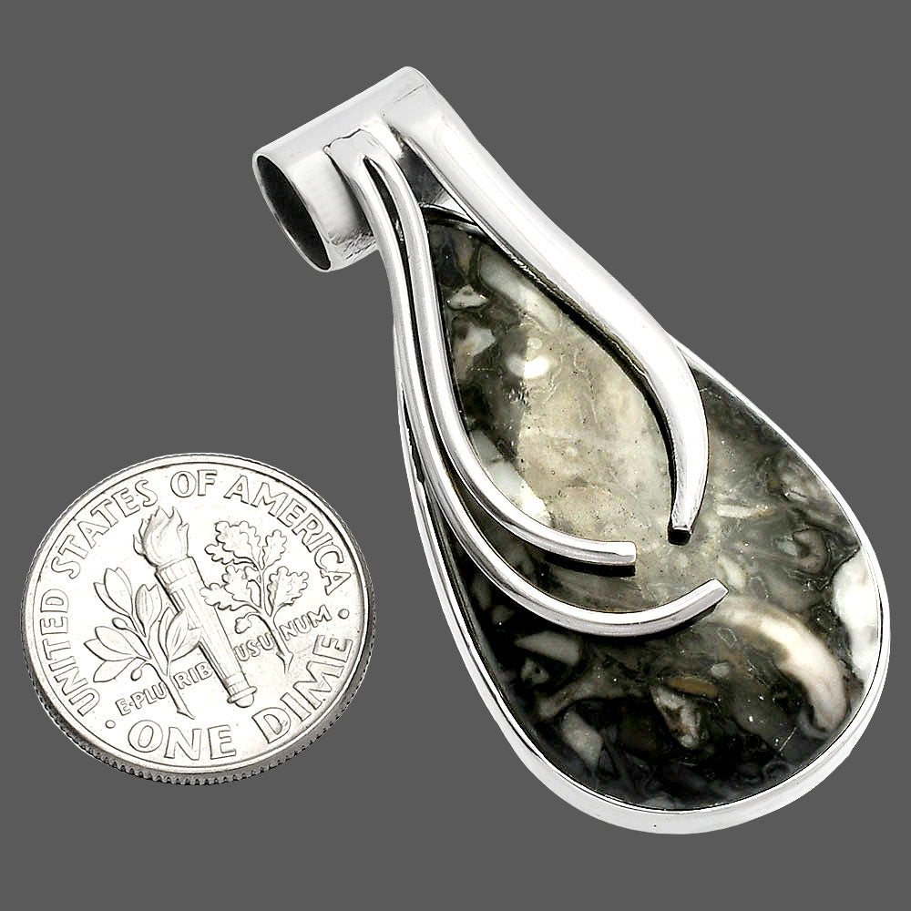 Natural Mexican Cabbing Fossil Pendant P-1252 SDP147264